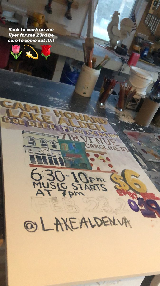 LakealdenVA's tweet photo. Be sure to come out the 23rd to the 718 venue in downtown right next to Benny’s vendors art and we’re playing with these kick ass bands 6-10 @camphowardband @doedeermusic @Plastic_Nancy 🌷🌹💋 https://t.co/dEJjdrXEoD