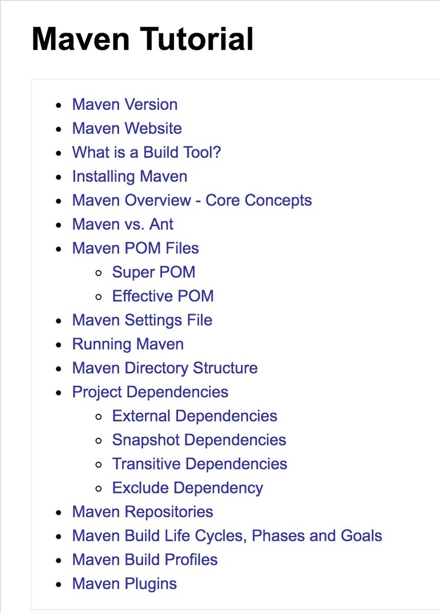 Tutorial on the core concepts of Maven 

<a href="/jjenkov/">Jakob Jenkov</a>
#Java 

tutorials.jenkov.com/maven/maven-tu…