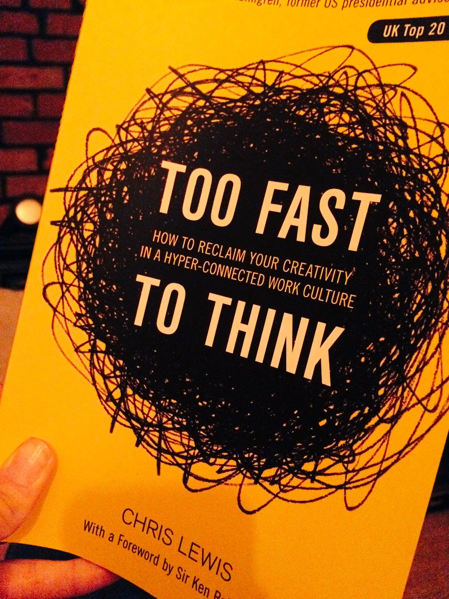 LOSullivan8's tweet photo. After a great day talking all things creativity & innovation with our @ECFA12 #SuperHubs I'm enjoying tucking in to a good read on the subject... #TooFastToThink #BetterNeverStops https://t.co/XmQIZom6g7