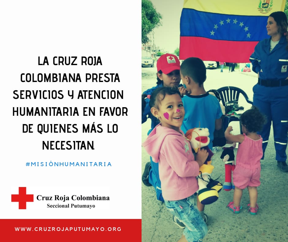 CruzPutumayo's tweet photo. La Cruz Roja Colombiana presta servicios y atención humanitaria en favor de quienes más lo necesitan. #HacemosLaDiferencia https://t.co/lEojTzDLM3