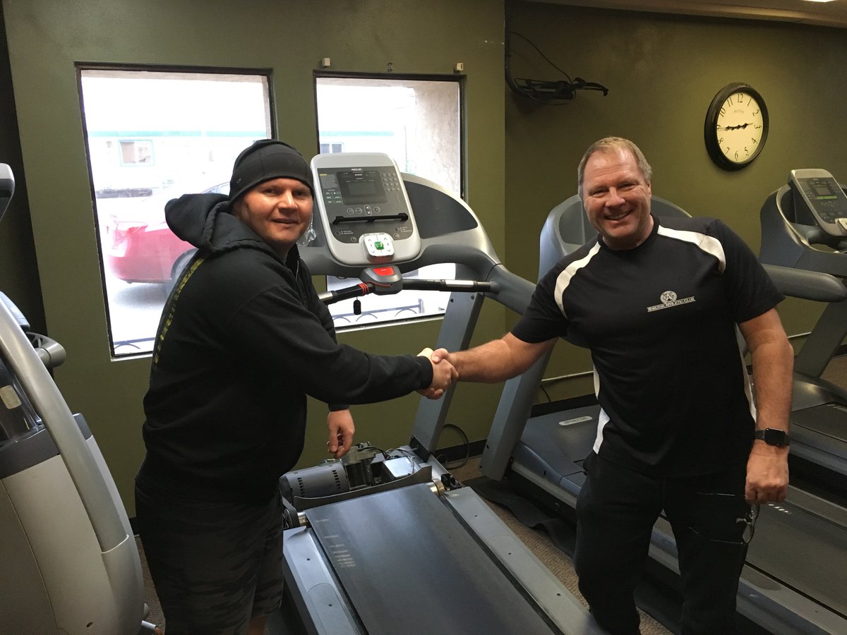 MasonCoSheriff's tweet photo. Randy and Liz Smith-owners of the Shelton Athletic Club donated a used, high quality, treadmill to the Mason County Sheriff’s Office for training today! Thank you Randy and Liz! https://t.co/i7TzHzTHoa