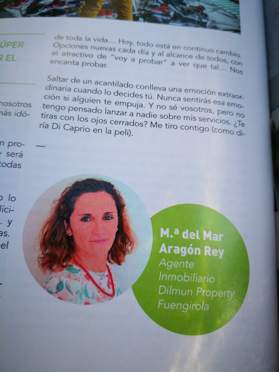 mmar_aragon's tweet photo. 📌 Ver mi artículo en la revista #Inmobiliarios junto al de grandes compañeros y profesionales del sector, me abruma y alaga a partes iguales💡😊
¿Y sabes qué? Todos con un importante punto en común: #pasioninmo ❤️🏡
#writer #mipasion #Fuengirola https://t.co/3yfvuGTsGk