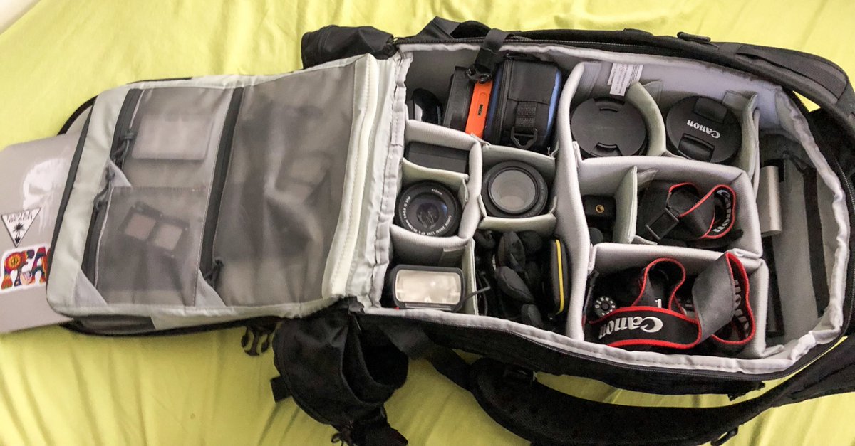 Just organized my camera bag yay #Canon6DMarkii #CanonRebelsl1 #Canon #Loweprobags #photography #Camerabags