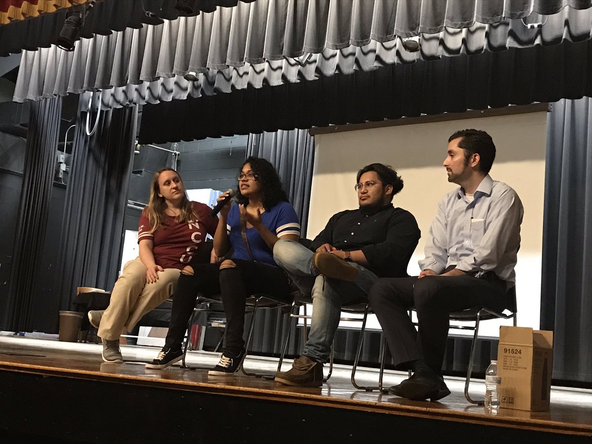 JuanaCFNC's tweet photo. #College #student panel @NCCU sharing their college experience as first generation Latinx college students https://t.co/piSVv4noSu