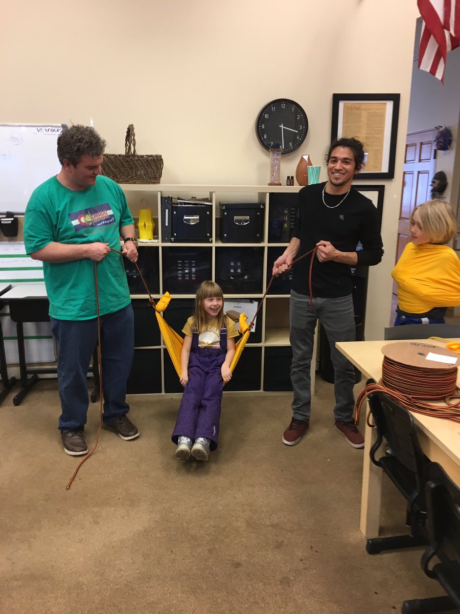 A HUGE #thankyou to @coloradohammockadventures for coming back to our school for our #makerspace club! We LOVED making our own mini #hammocks out of #repurposed material today!
.
.
#recycle #upcycle #create #handson #learnbydoing #vsarocks