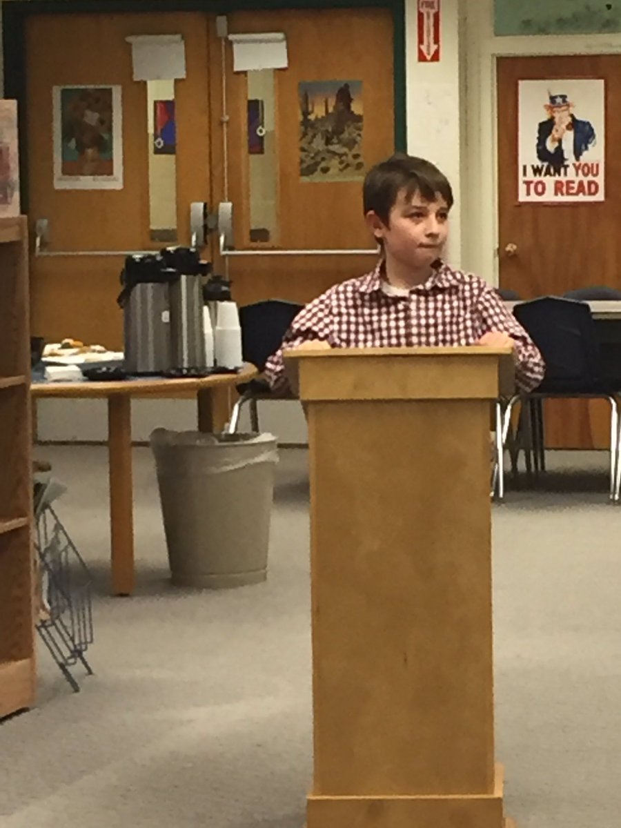 ExeterLSS's tweet photo. Ms. Steinberg’s students, Charlotte Durham and Elliot Most, presented their “Genius Hour” projects at the Exeter School Board meeting! They were so excited to show us what they studied! Great job! https://t.co/uJDJWLZQDG