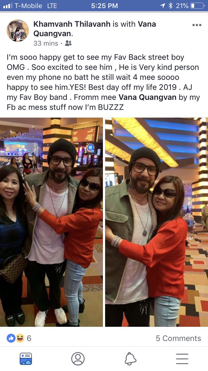 adaloves's tweet photo. My MIL used my mom’s Facebook all weekend in Vegas because she couldn’t sign onto her phone... and then this magic happened. 😂 #BackstreetBoys #favebsb #fromme #nowimbuzz https://t.co/KtzCJuvM7z
