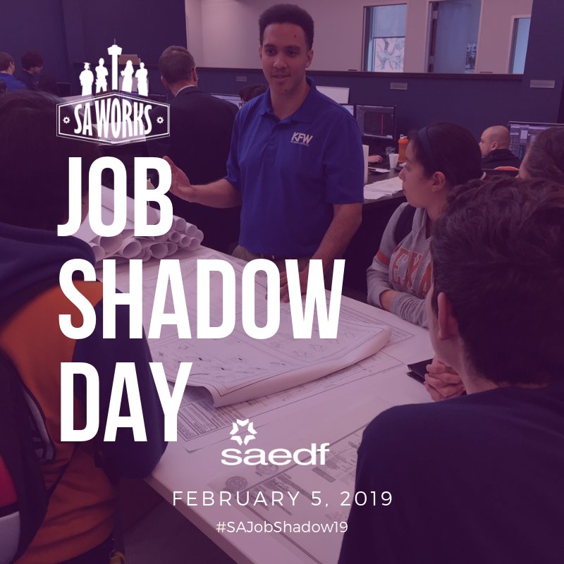 Greater_SA_WORX's tweet photo. It was an incredible day of Job Shadowing across our San Antonio community! Thank you to all of the students, teachers, employers and districts who participated. Keep following #SAJobShadow19 as we continue to share photos and stories from today! #workforcedev #TeamSanAntonio https://t.co/Gp4updUvIu
