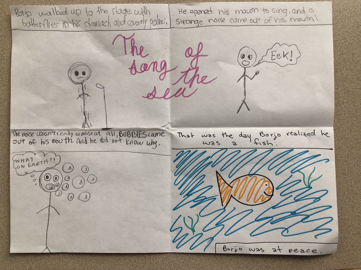 poly_stogdill's tweet photo. Collaborative graphic storytelling with 9th graders. Done by 10 students in 10 minutes. https://t.co/PQOcYvUcdb