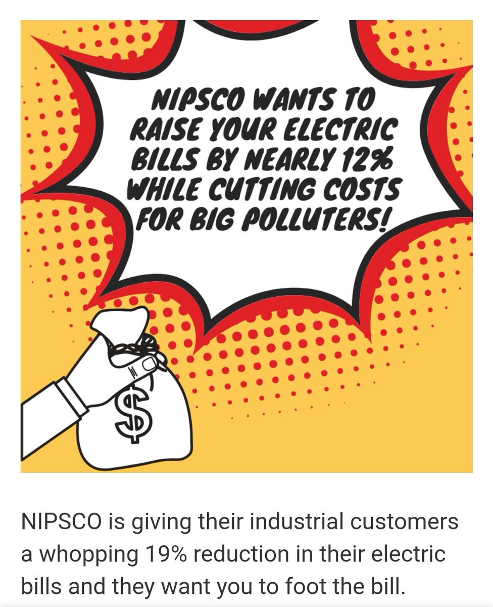 Adentity's tweet image. Say NO to NIPSCO rate hikes! Offering their Industrial customers 19% DISCOUNT and charging the rest of us 12% MORE?!? #nothanks @NIPSCO 
sc.org/NoRateHikes
#JustSayNO #NIPSCOratehikes #unfair #dirtybuusiness #nicetryNIPSCO #weseeyou #notonmywatch