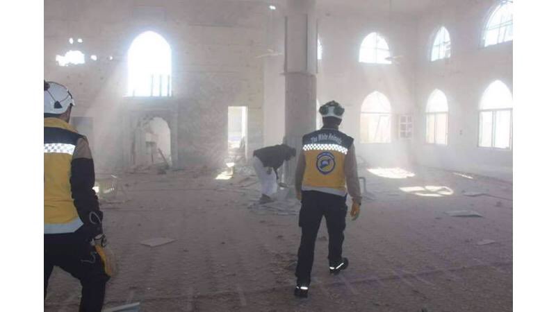 tv_wesaal's tweet image. ضحايا في قصف لميليشيات الأسد الطائفية على مسجد بريف #حماة