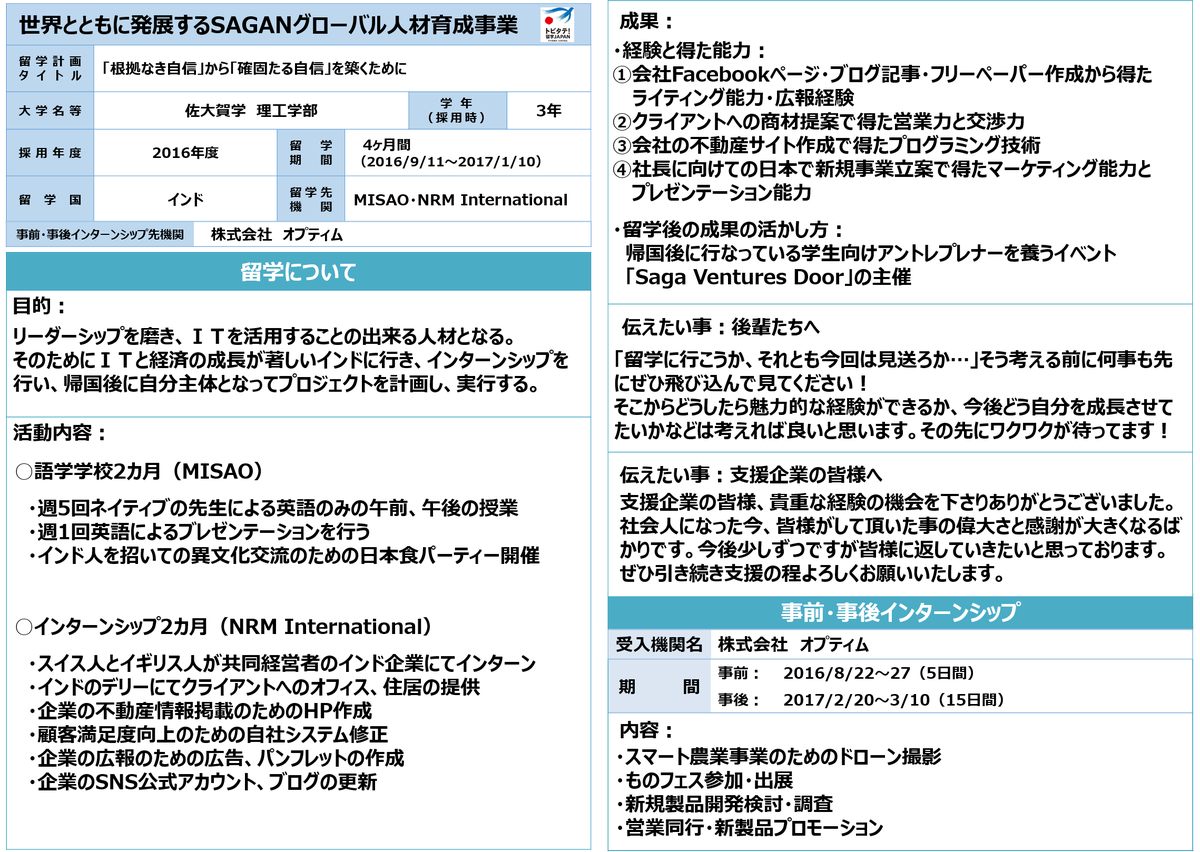 SaganGlobal's tweet photo. 第1回
今週のトビタテ大使は佐賀県地域人材コース第１期生　井上賢生さんです！ https://t.co/7OKNBNEiJA