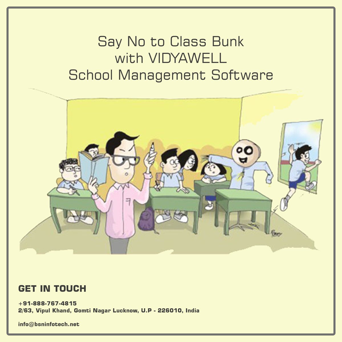 VidyaWell's tweet photo. Finally Get a Full Control On Your Students with Vidya Well School Management Software !!
To Find out more visit : https://t.co/6mXnhQI3wg
#VidyaWell #School_Management_Software_Lucknow #Lucknow #Cloud_Based_School_Software #Browser_Based_School_Software #India https://t.co/tg9CsCXwfm