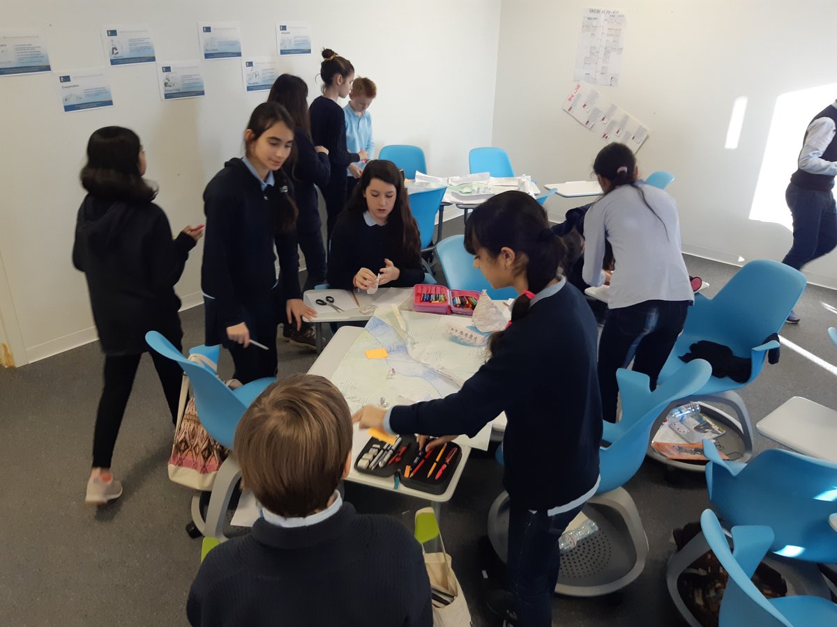 Peer assessment of our river flooding projects in Year 7 Geography.