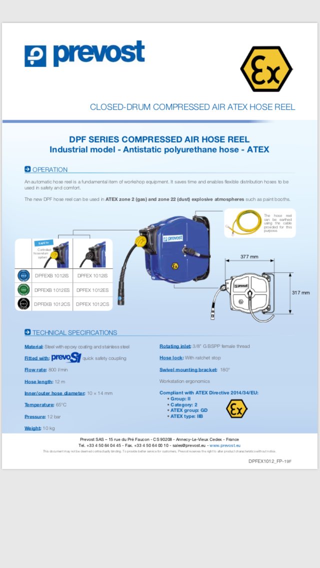 Atex approved hosereels now available from <a href="/PrevostUKLTD/">Prevost UK Ltd</a>