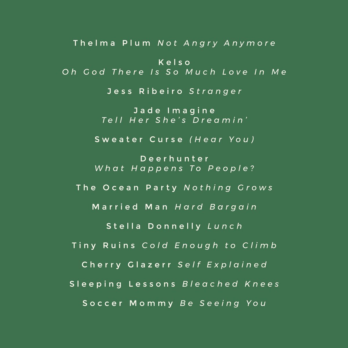 Today's show ft. <a href="/ToroyMoi/">Toro y Moi</a> <a href="/lilmallrat/">Mallrat</a> <a href="/Taliwhoah/">taliwhoah</a> <a href="/peachbodyboy/">Peach Body</a> @triathalonmusic <a href="/themariasmp3/">ile</a> <a href="/sideshowkelso/">Kelso Wrestling Fan</a> <a href="/jadeimagineband/">Jade Imagine</a> <a href="/sweater_curse/">sweater curse</a> @TheOceanParty @stelladonnelly <a href="/tinyruins/">tiny ruins</a> <a href="/cherryglazerr/">Cherry Glazerr</a> @sopharela + more 🌱 listen back at programs.3mdr.com/unfolding