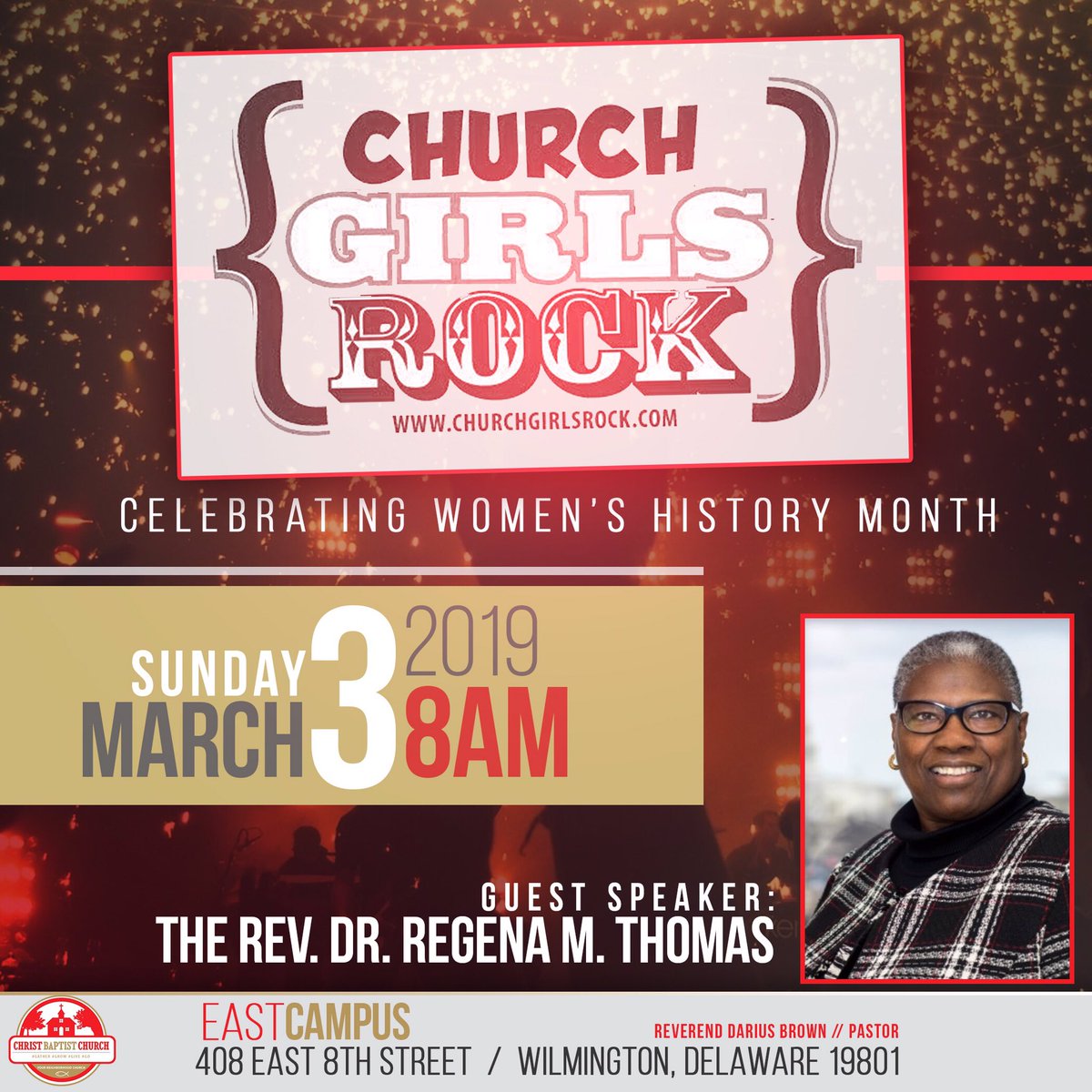 Celebrating Women’s History Month with the incomparable Rev. Dr. <a href="/RegenaThomas/">Regena Thomas</a> #ChurchGirlsRock on Sunday, March 3rd at 8am. #WomensHistoryMonth