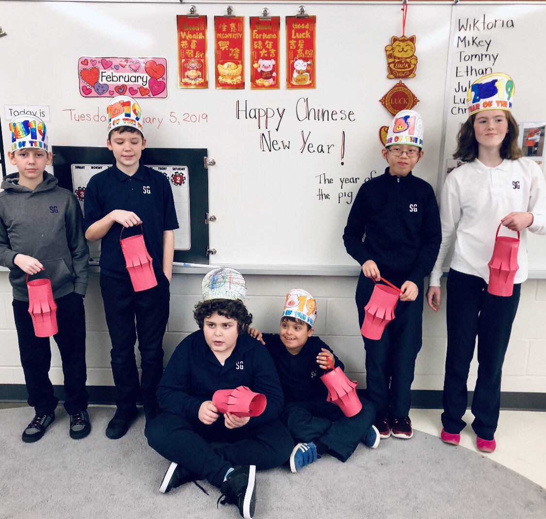Celebrating the Lunar New Year and year of the 🐷in the STC <a href="/StGregoryHCDSB/">St. Gregory</a>