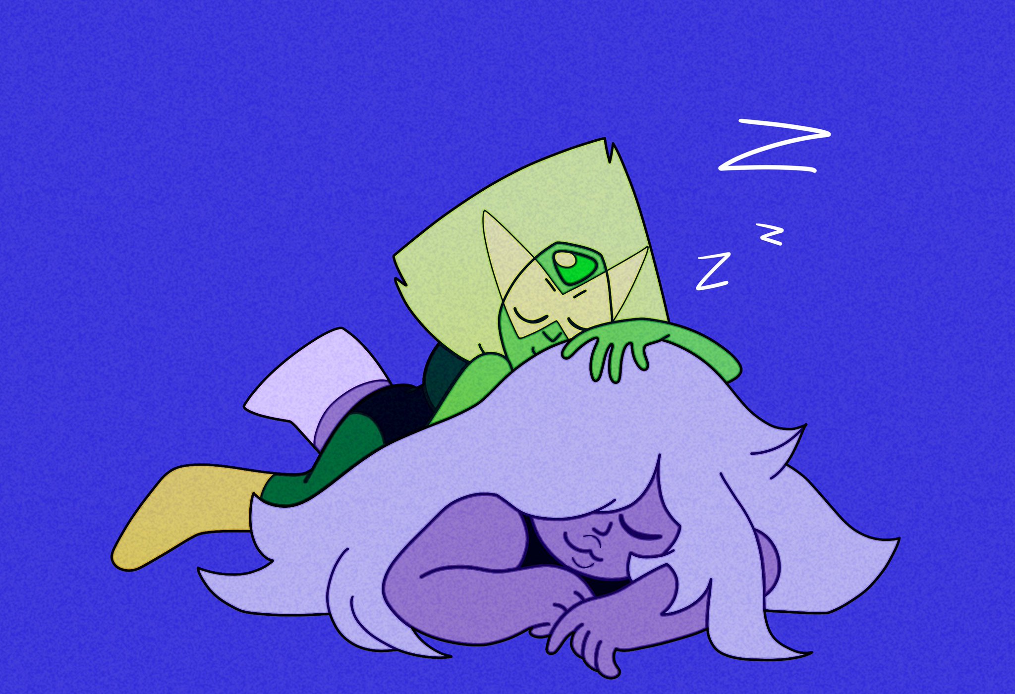 yourheroSerene on X: Femslash February Day 5: Amethyst x Peridot. Just a  little catnap. Then Amethyst shapeshifts into an actual cat to lay on  Peridot. Max coze. #stevenuniverse #SU #femslashfebruary #amethyst #peridot  #