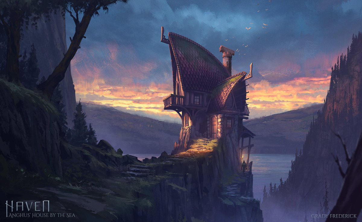 gradesfrederick's tweet photo. New Haven stuff! Check out the rest on my #artstation ! https://t.co/xYNMzQDzN1

#house #ancient #environment #inspiration #artist #illustrator #photoshop #art  #illustration #digitalart #creative #digital #design #painting #sketch #concept #architecture #landscape #fantasy https://t.co/g1RHAex3KI