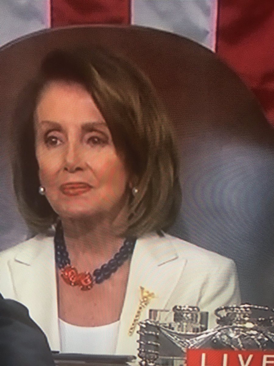 swalkerdavies's tweet photo. Is @SpeakerPelosi wearing Masterson? https://t.co/mspwAymQeD