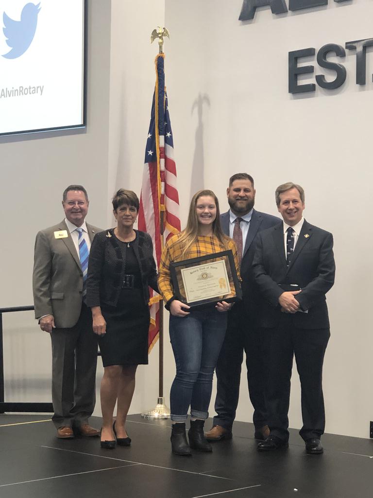 TheLeRoyCastro's tweet photo. AJH student Veronica Harrison, 1st place, Rotary Club Drug Essay Contest, Informative category. #mustangpride #itsallaboutthekids https://t.co/KD6bLaIYFs