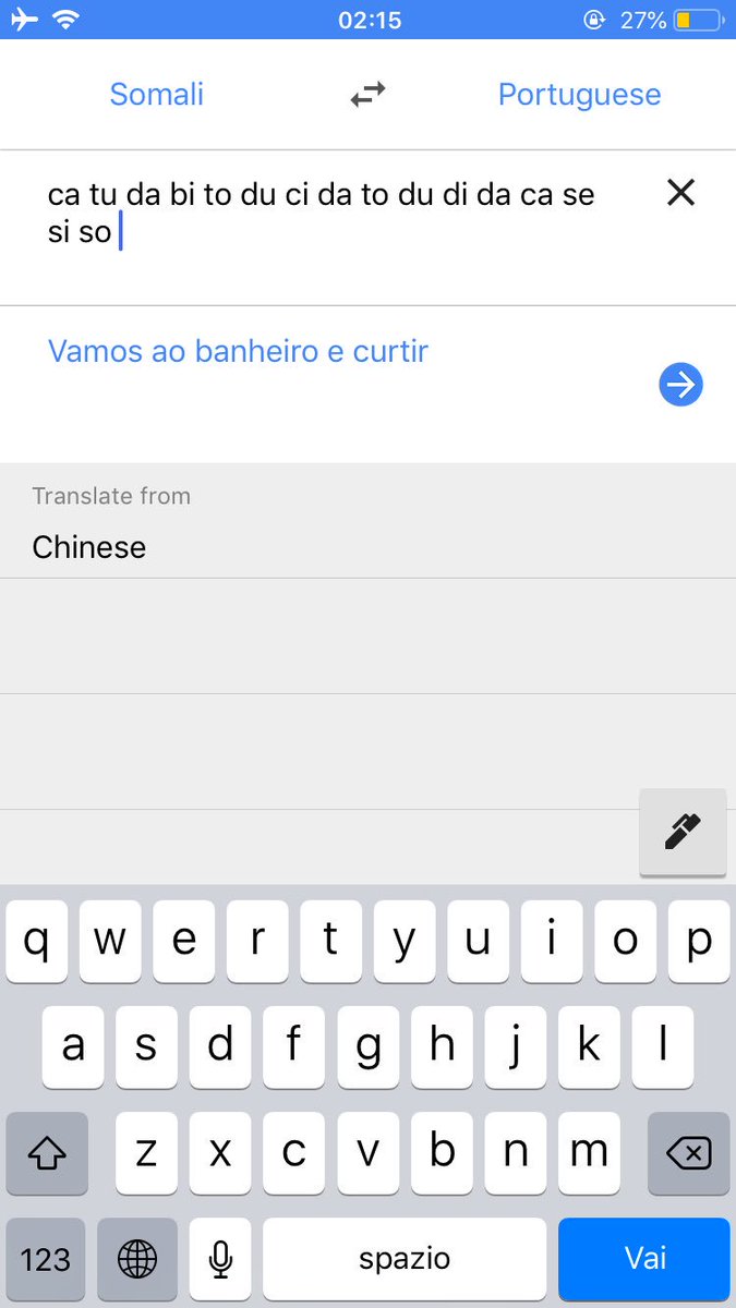 cristiawno's tweet photo. GENTE VCS VIRAM A TEORIA DO MUNDO PARALELO NO GOOGLE TRADUTOR Q VC COLOCA PRA TRADUZIR DO SOMALI PRO PORTUGUES ESCREVENDO SILABAS ALEATORIAS??? OLHEM ISSO TO ME CAGANDO https://t.co/5nyUXCIDH2