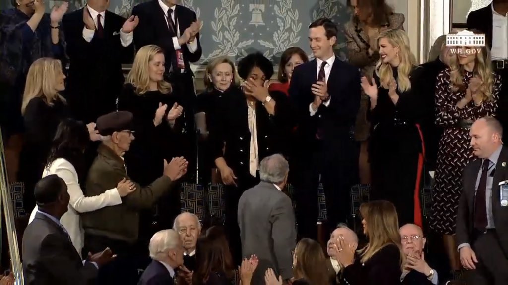 NortheasternJo1's tweet photo. “I knew I did something right” @realdonaldtrump as he refers to Alice Marie Johnson and her family reunion after he commuted her sentence. https://t.co/5tg2PvHRBa