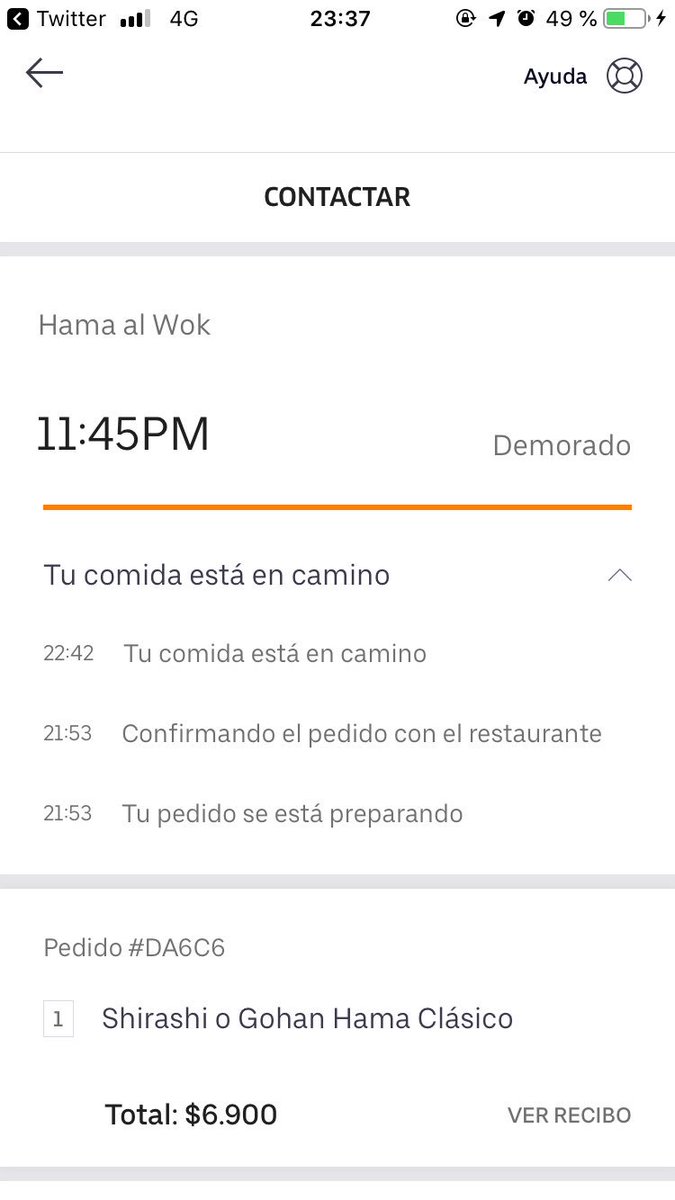 Carola Arcos Na Twitteru Uber Chile Pesimo Servicio De Uber Eats Como La Aplicacion No Detecta Que El Repartidor Lleva Mas De 1 Hr Con Mi Pedido Y No Se Mueve Del Mismo Punto