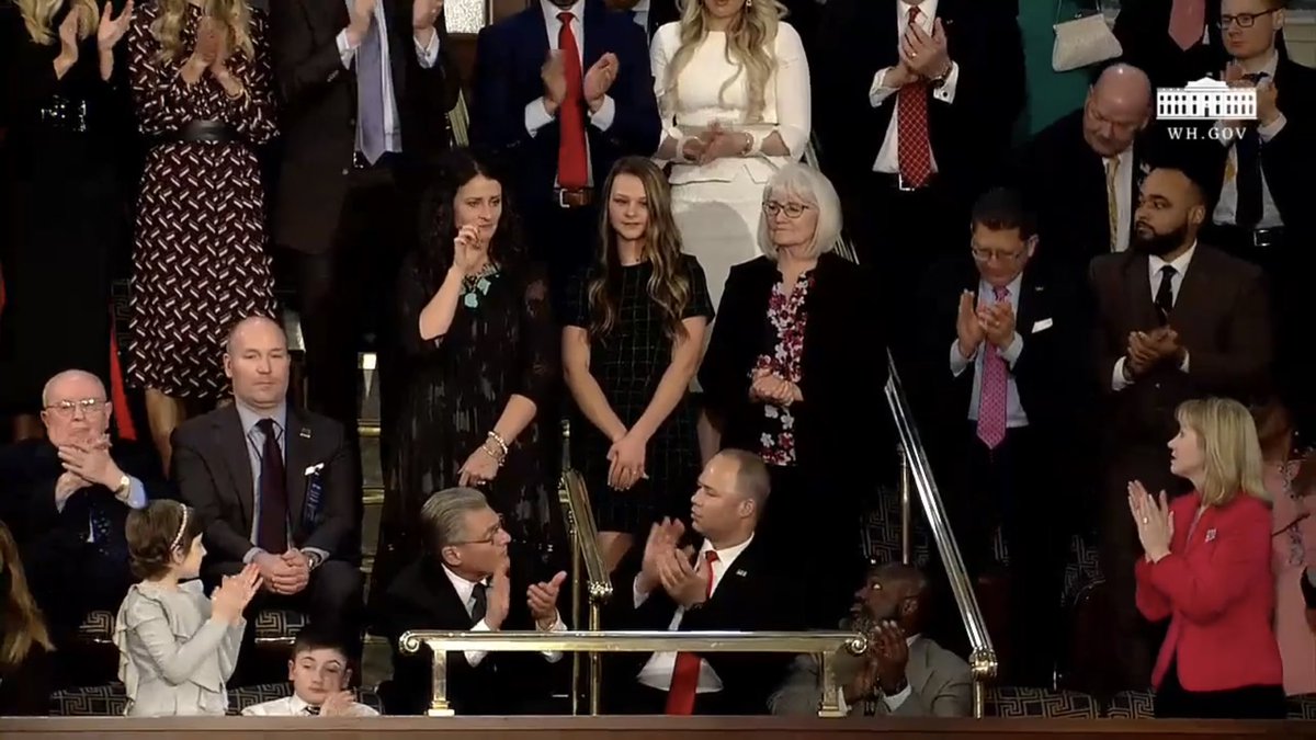NortheasternJo1's tweet photo. As he talks of the need for border security @realdonaldtrump acknowledges the family of Gerald and Sharon Bissell murdered in Reno. https://t.co/neB6NymRym
