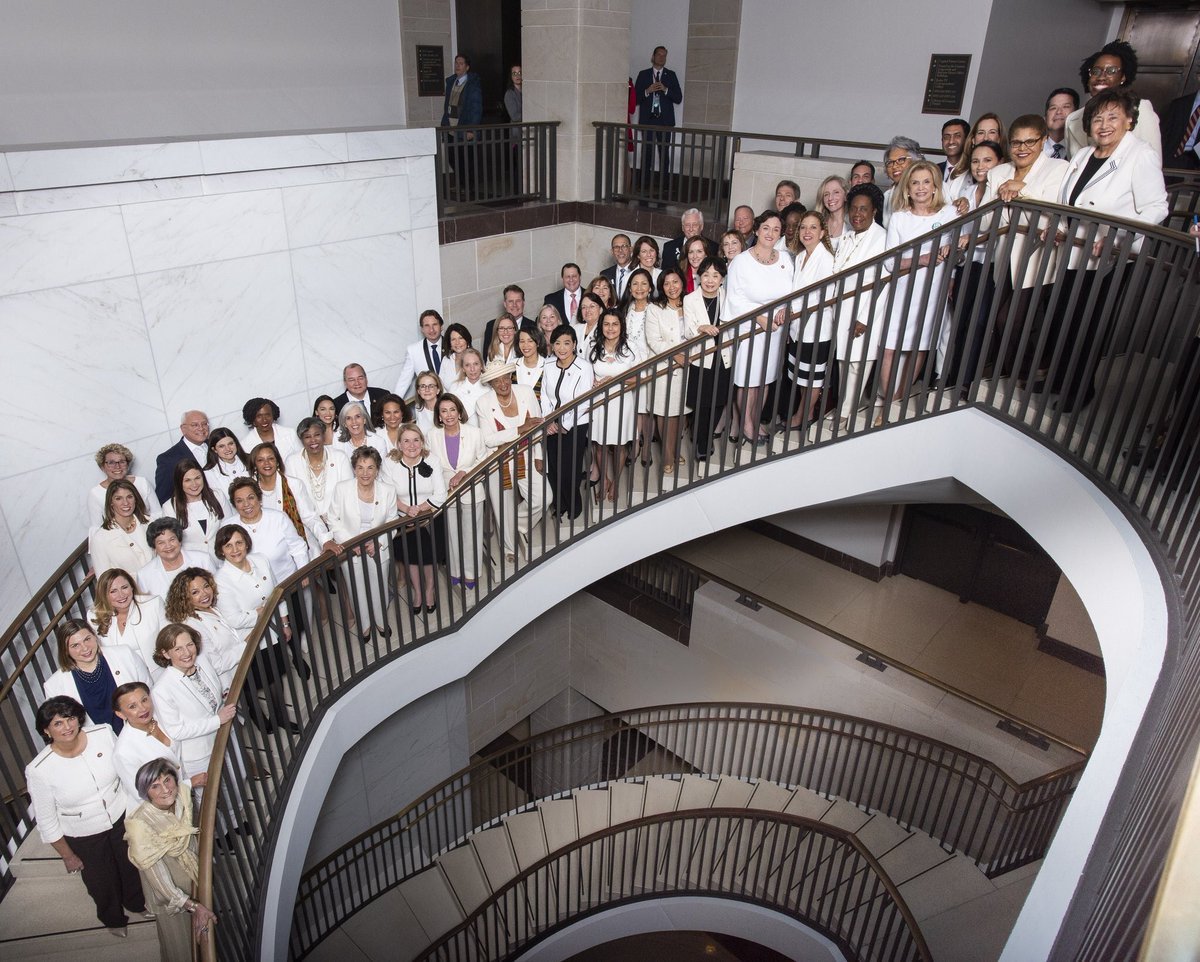 latinovictoryus's tweet photo. Trump wanted a wall? 

He got a wall... of badass women who will hold him accountable. #SOTU https://t.co/DJ3sCtjWnG