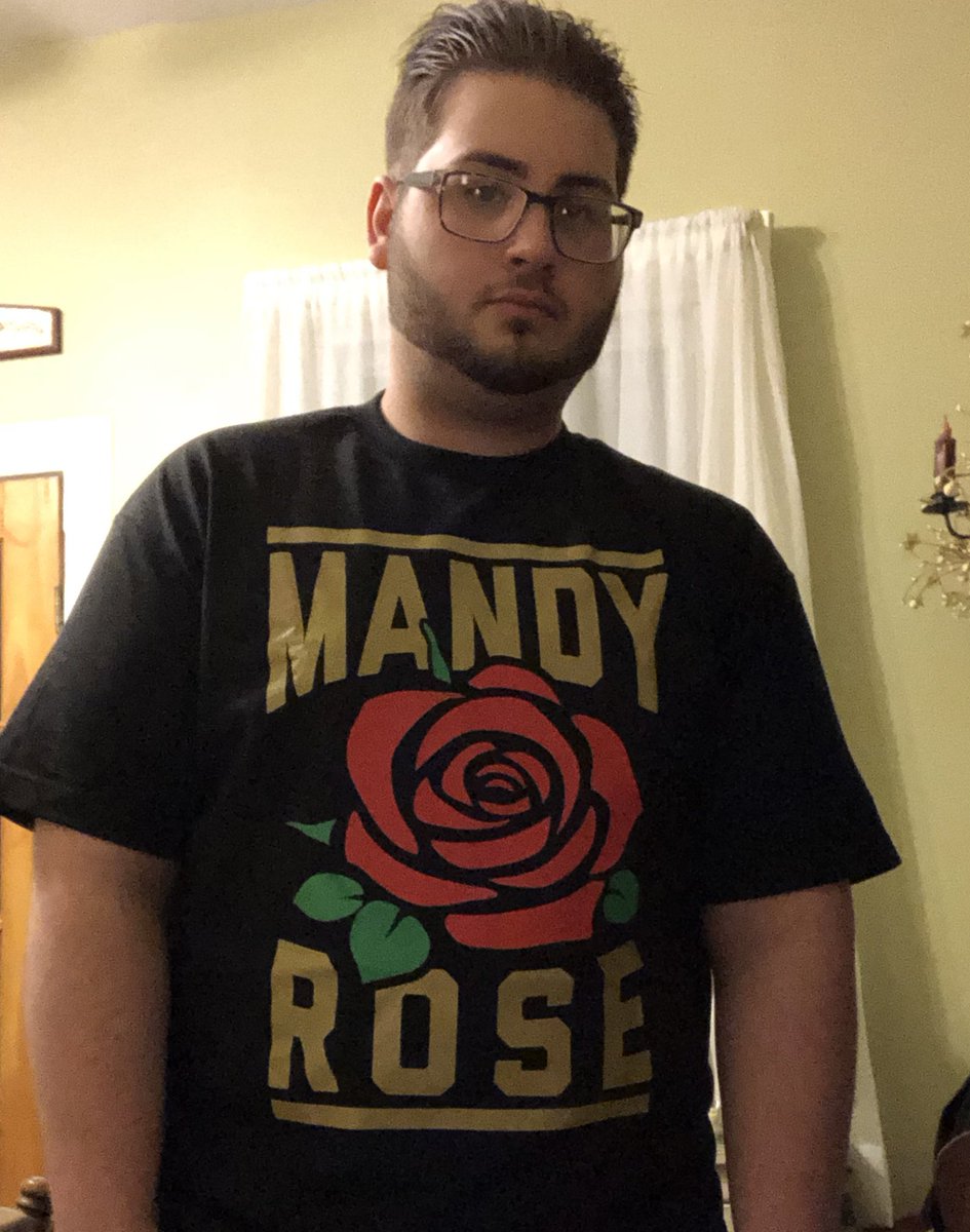 JacobHnot's tweet photo. Got this @WWE_MandyRose shirt today!!! I hope @WWE_MandyRose sees this. She is the best female wrestler in wwe. https://t.co/PhdF3GmlT9
