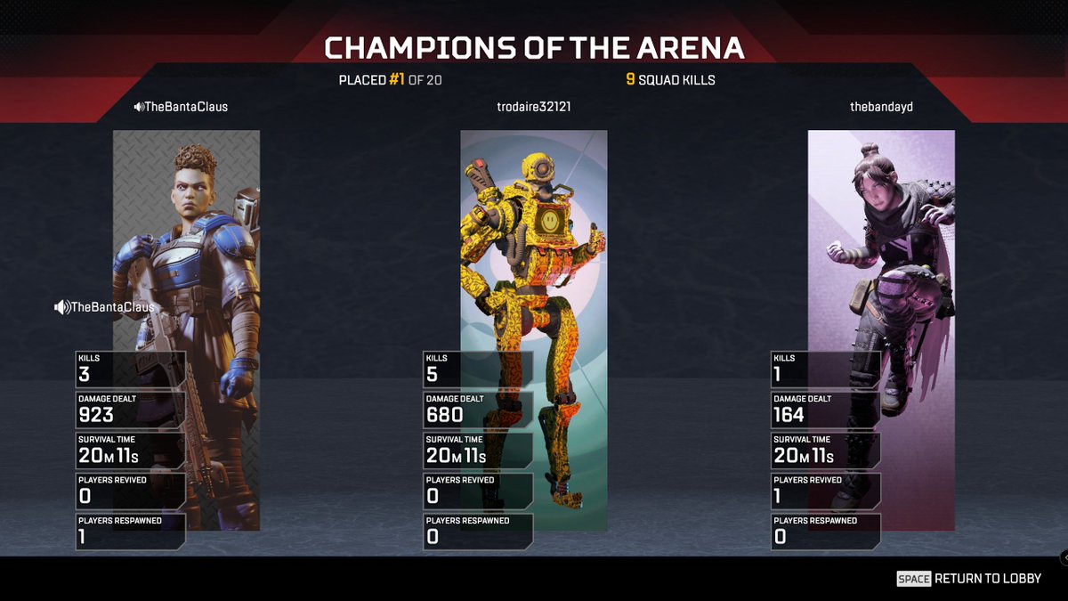 trodaire32121's tweet photo. Currently loving Apex Legends, I can see myself playing this a lot! I will probably stream this weekend! @bandayd @EA #ApexLegends #ApexLegend #ChampionsOfTheArena  #PCGaming https://t.co/C0tIwYLNKc