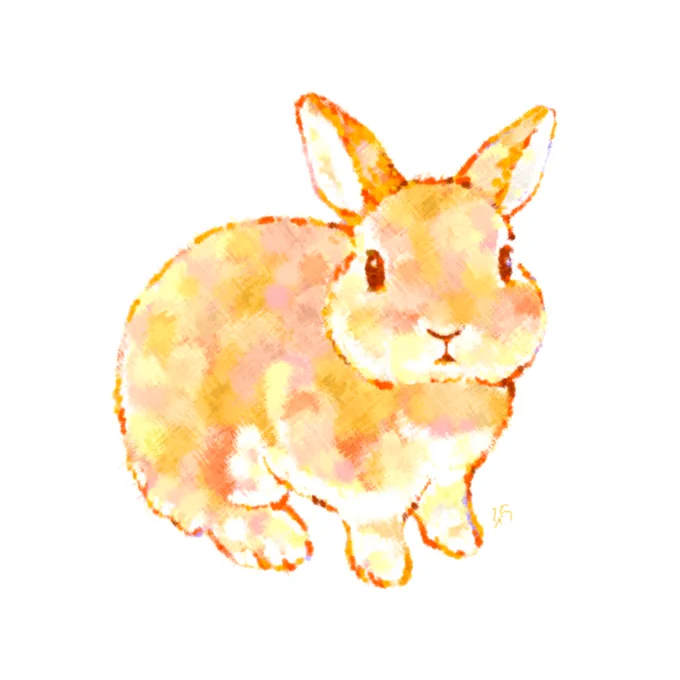 2月6日 人間が出す音をきく今日が誕生日の知うさぎさんの絵 
#paintulous 