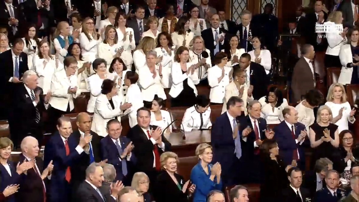 NortheasternJo1's tweet photo. Getting some shouted “yes!” And cheers @realDonaldTrump says he is the first president to include in his budget “nationwide paid family leave so that every parent has a chance to bond with their newborn child” https://t.co/kXcUNxNzMA