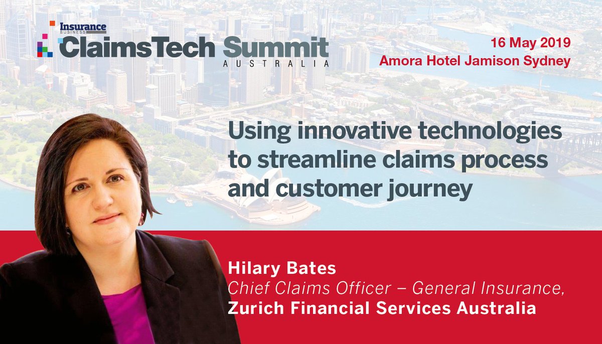 InsuranceBizAU's tweet photo. Hilary Bates, Chief Claims Officer-General Insurance of @Zurich, will explore utilising technology to change how #claims are lodged, damage is assessed and remediation takes place at the #ClaimsTechSummit.
Book now to save on tickets! https://t.co/WgQe9LXgi1 https://t.co/MS9uMx8P8q