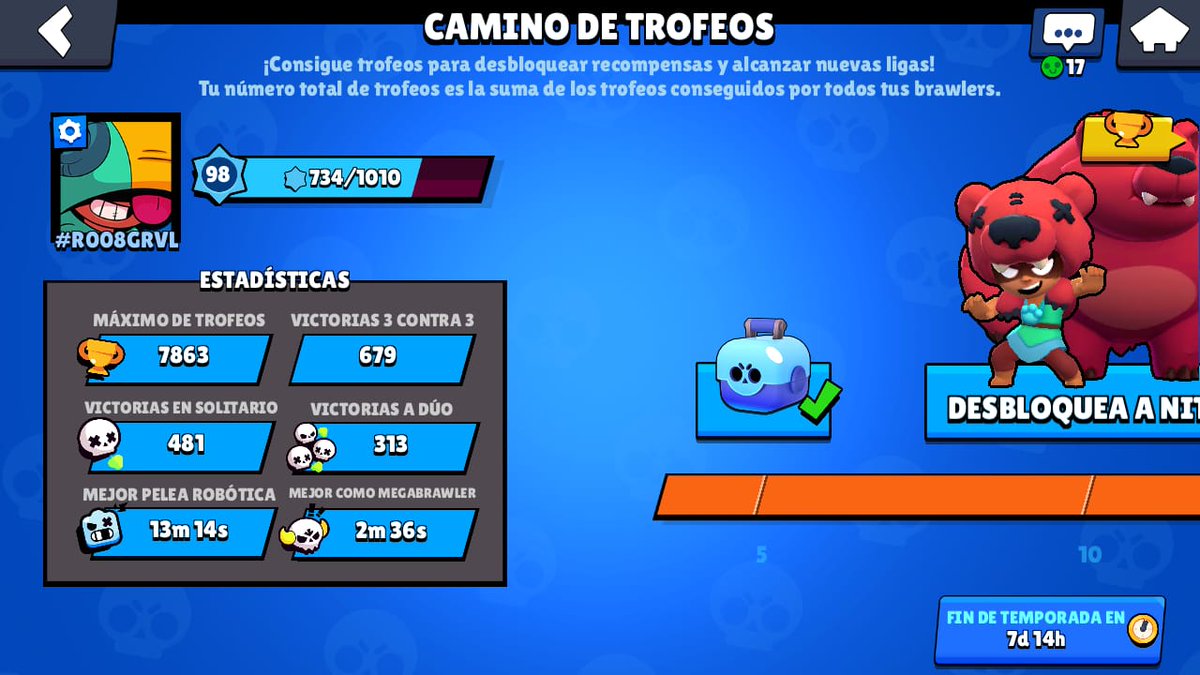 Se vende cuenta de Brawl Stars, precio negociable
Cualquier cosa MD o al 85089626
