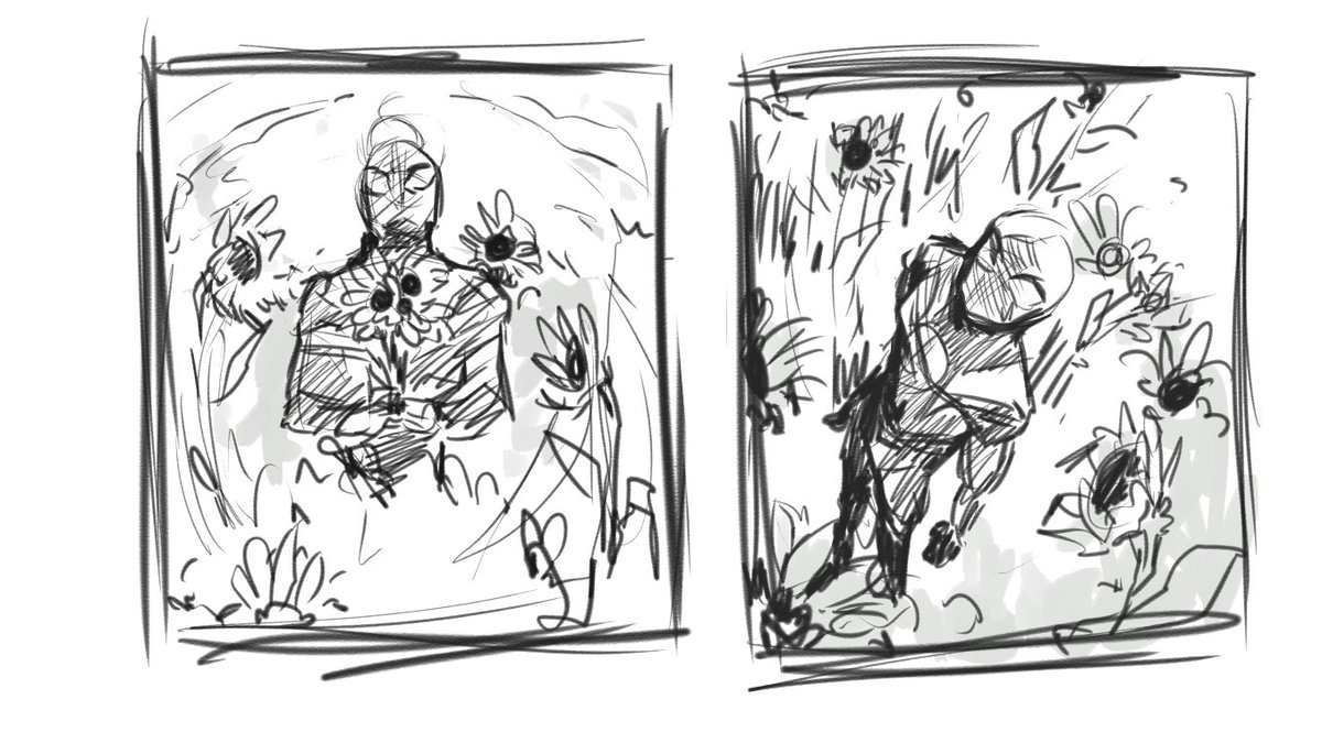 been wanting to draw miles in a sunflower field but i don't know how I want the layout to be ? 