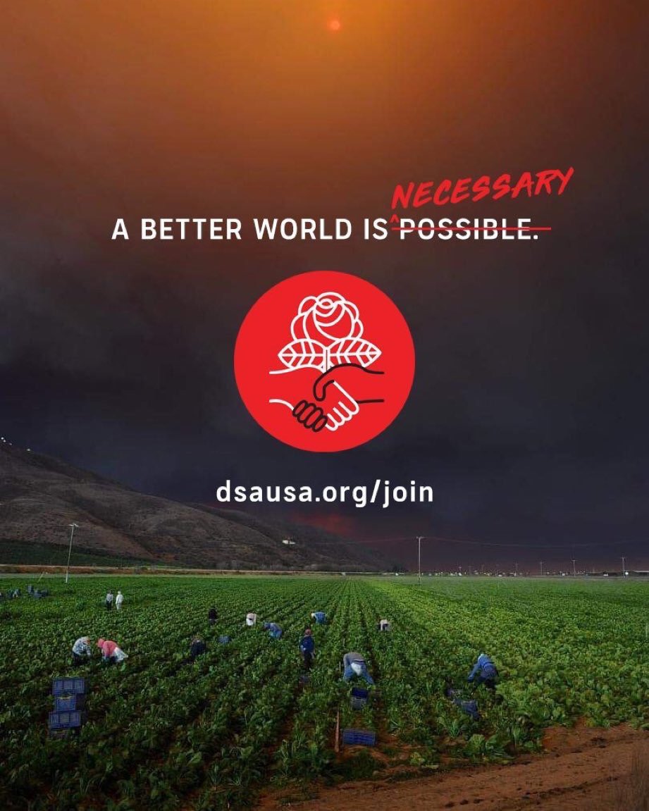 BuildDSA's tweet photo. The choices are clear, either Trumpism or Socialism, join @DemSocialists https://t.co/5XwkSEsM5w