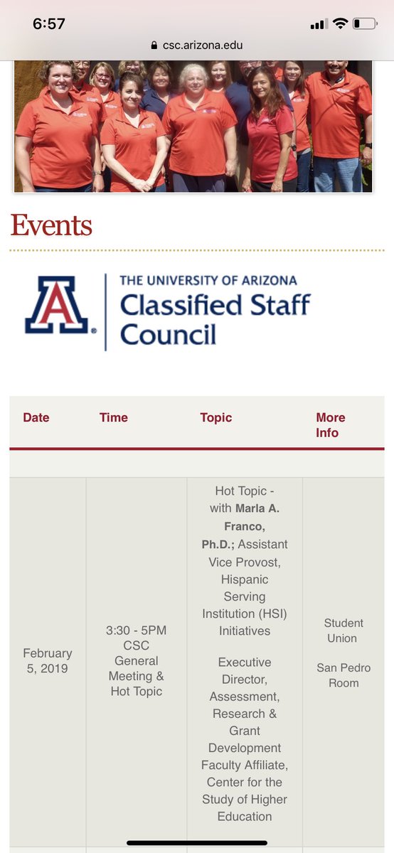 marla_franco's tweet photo. Great opportunity today to connect with classified staff regarding HSI. Talked about our hopes and dreams for students as they journey through their college experience and the conditions needed to make this happen. We’re in this together! @UofA  #HSIservingness https://t.co/TcgRjwGRNe