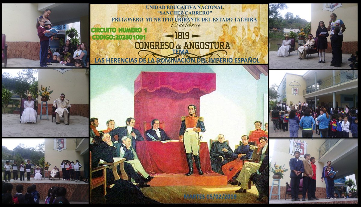 #MiescuelaTerritoriodePaz. U.E.N"SANCHEZ CARRERO" PREGONERO ESTADO TACHIRA.En el marco de la celebración del bicentenario congreso de angostura   @psuvaristobulo @MPPEDUCACION <a href="/charlychaves/">Charly Rojas Chaves</a> @ZonaEducTachira @RosangelaOrozcp @JorgePerezVZLA <a href="/divceup/">Comunidades ZET</a> @FORMACION_DOC <a href="/CLIFP_Uribante/">CLIFP Uribante Susana Argumedo</a>