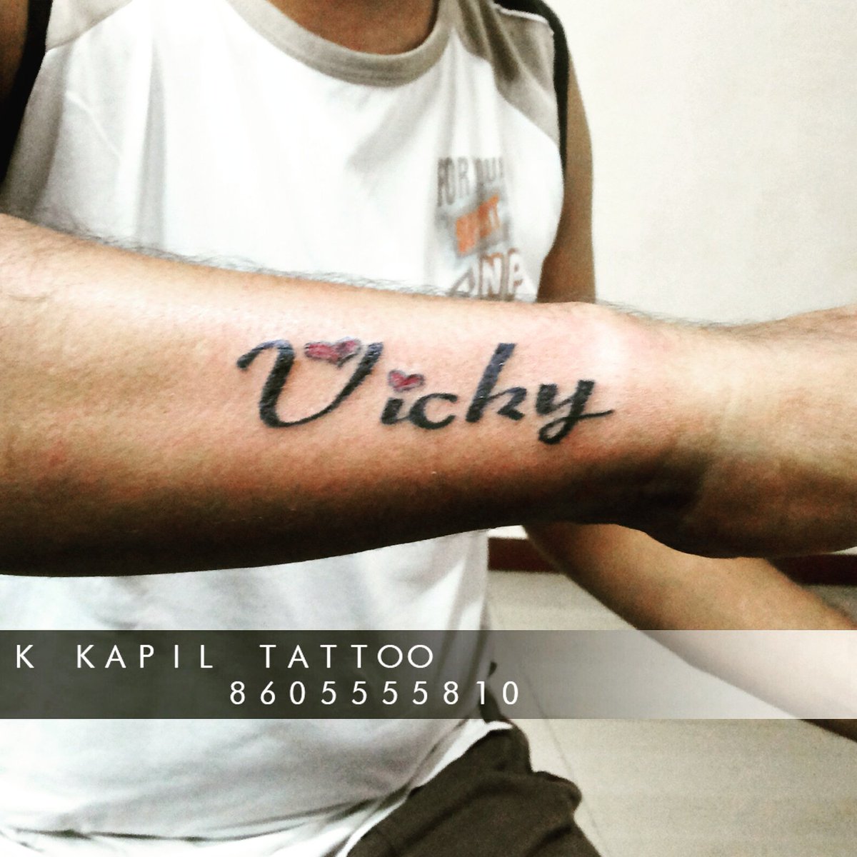 Vicky Name Tattoo.. Tattoo Shop in... - Ink Heart Tattoos | Facebook