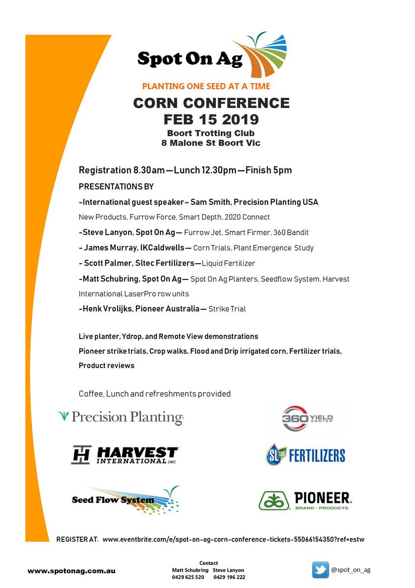 Clearing out the public access area in the corn trials for Corn Conference on the 15th. Remembered to register online so we can cater for you on the day  eventbrite.com/e/spot-on-ag-c…