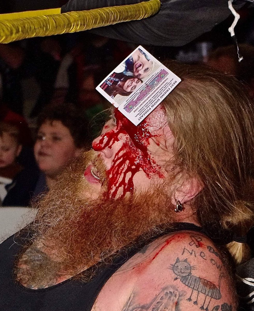 BFShowPodcast's tweet photo. This is what happens when you don't listen to the #podcast ☠
Photo by Rich Morgan 🤘
#classy #hardcore #bfshowpodcast #bfshow #podcastlife #wrestling #blood #botb #hooks #h20 #rainbow #unicorn 🦄 https://t.co/zcepZtIYES