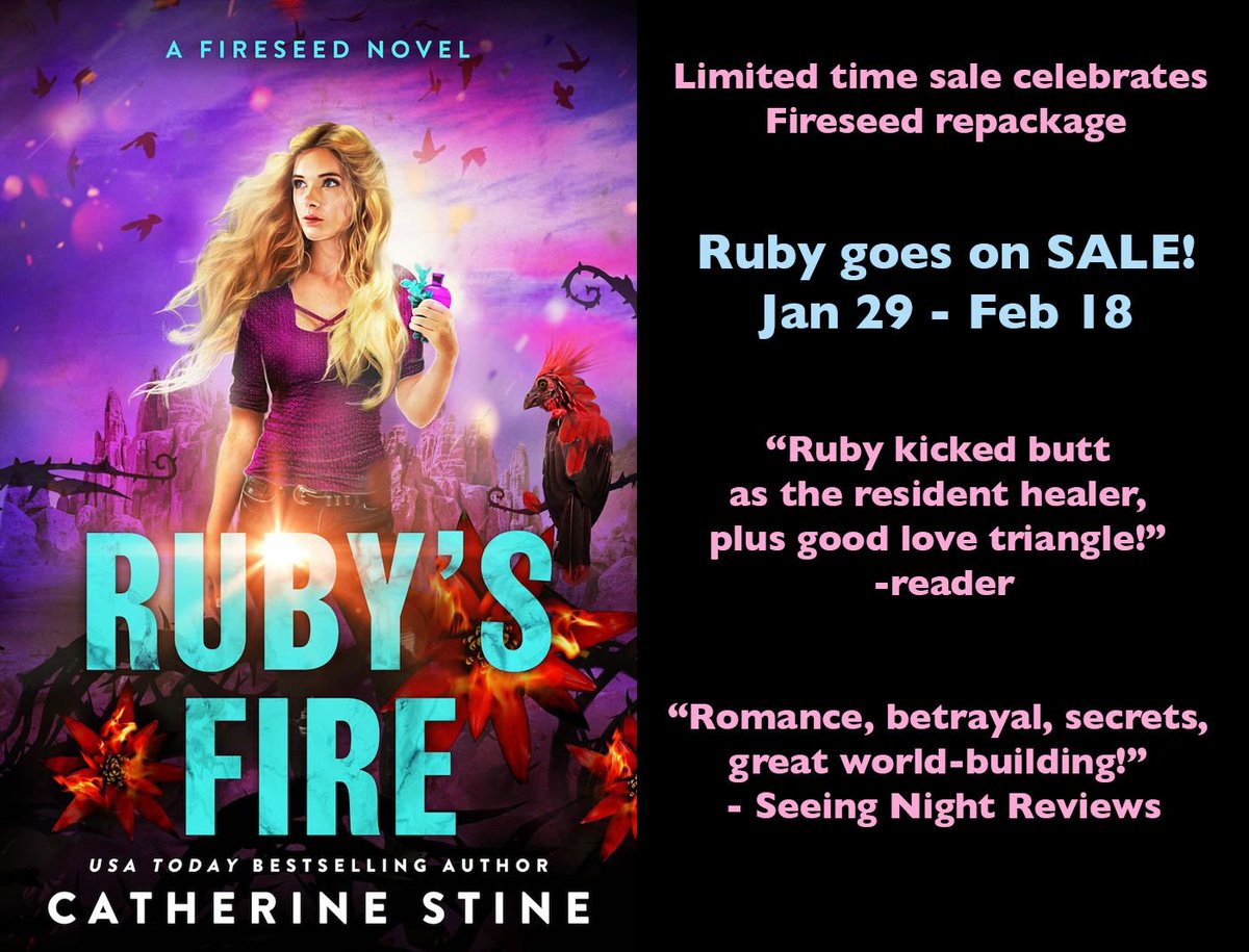 TheBookTweeters's tweet photo. Snap it up! 1st ever #sale Ruby's Fire Bk 2, read any order #YA #Dystop #yaromance #indienotable #thriller #fantasy #genetics #futureearth  #healer https://t.co/K3kQRbLV8v B&amp;N: https://t.co/rWdD9SWDBr  Apple: https://t.co/TitKcPaP4A
Kobo: https://t.co/aHBWAEVEGp ◄ https://t.co/J7EmV0fpsU