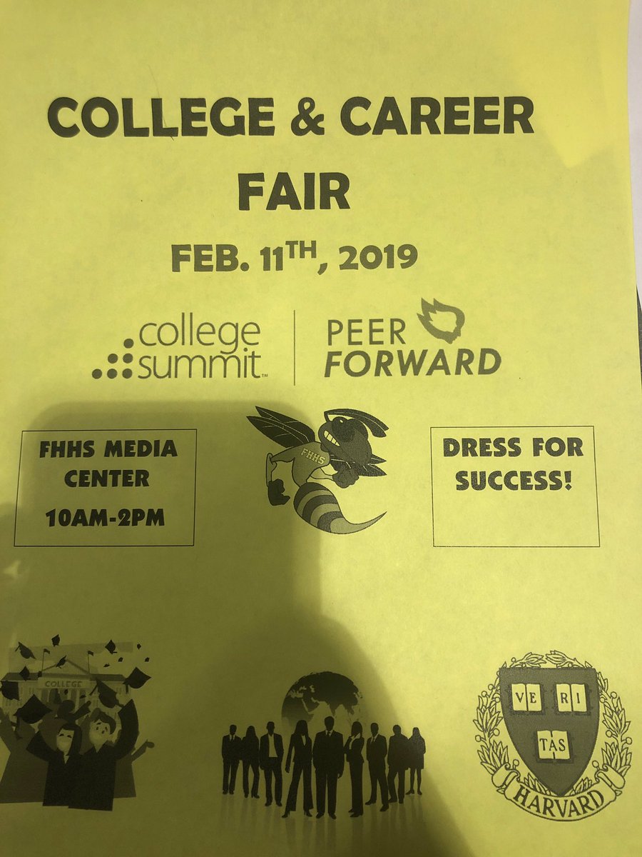 FHHSPeerForward's tweet photo. SAVE THE DATE!!! Having trouble figuring out what you want to do after high school? Well FHHS Peer Forward can help you! Attend the fair next week, for more information feel free to contact the Peer Forward team. #PeerHornetsMovingForward #PeerForward https://t.co/RQWiJyOTRN