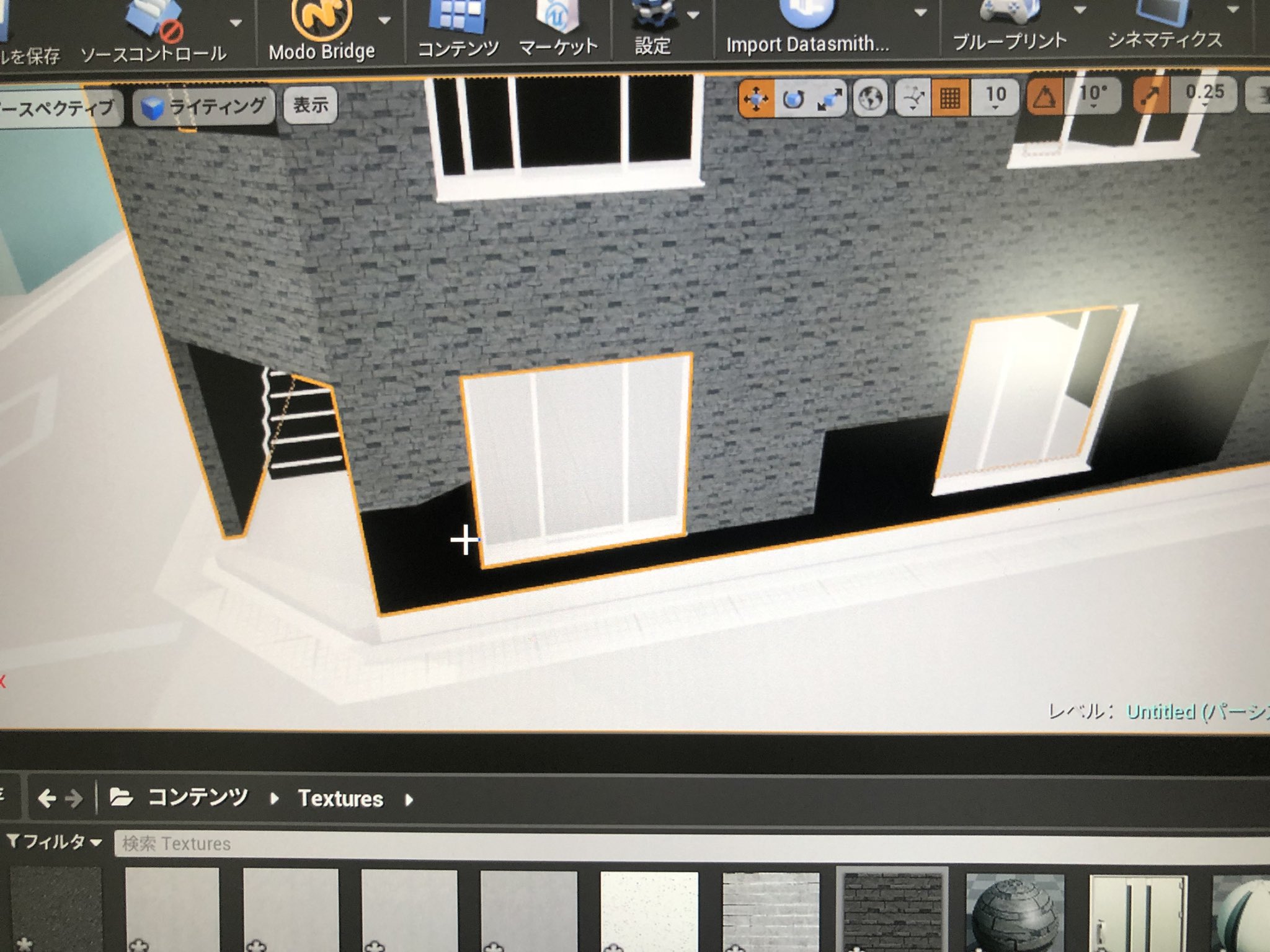 Yamaou Lineｵﾀｸｽﾀﾝﾌﾟ On Twitter Ue4全然わからん Modoブリッジで持ってきたモデルをライティングビルドするとへんな影 みたいなのできるし マテリアルは何一つまともに映らないし 誰だ Ue4は簡単にインポートできる言うてる輩は