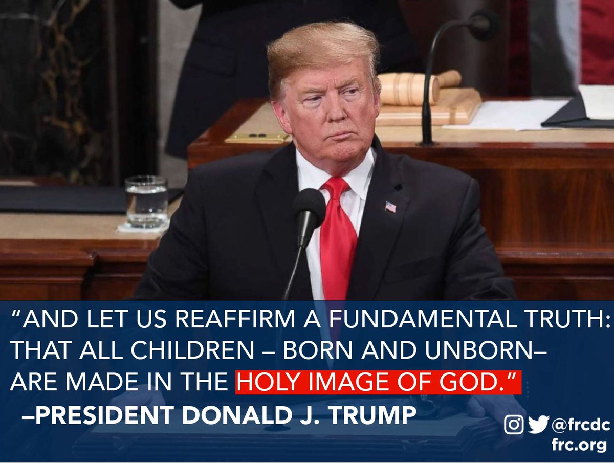 FRCdc's tweet photo. Thank you @POTUS for standing up for life- born and unborn! #sotu #prolife #prochoice #abortion https://t.co/pC3KTIdbKR