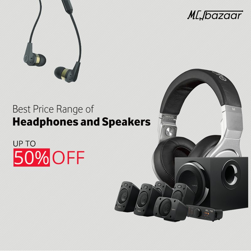 mcjbazaar's tweet photo. Best Price Range of #Headphones And #Speakers UPTO 50% OFF only @MCJBazaar
Shop Now: https://t.co/rokf4pc1lg #JBL #LG #Mitashi #Sony #Philips #iBall #MCJBazaar https://t.co/BusTxwpizt
