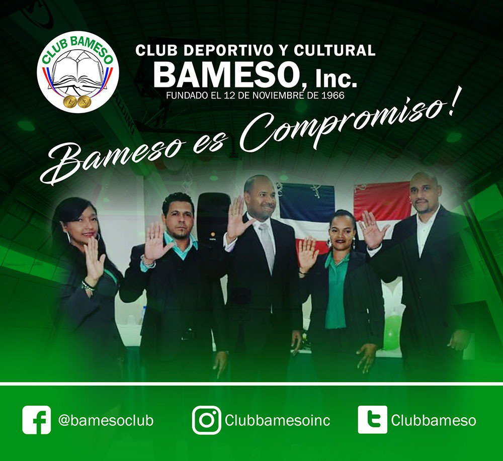 La Nueva Directiva del Club Bameso comienza arduo trabajo. Parte de los integrantes hacen la juramentacion.